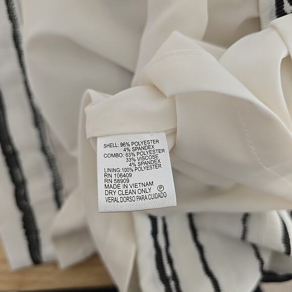 Antonio Melani Womens Sheath Dress Size 6 Black White Pencil Sleeveless Career - Picture 4 of 10